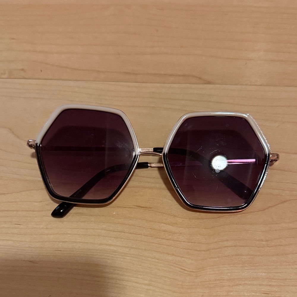 Hexagonal Purple Gradient Sunglasses - Fashion Women Accessories